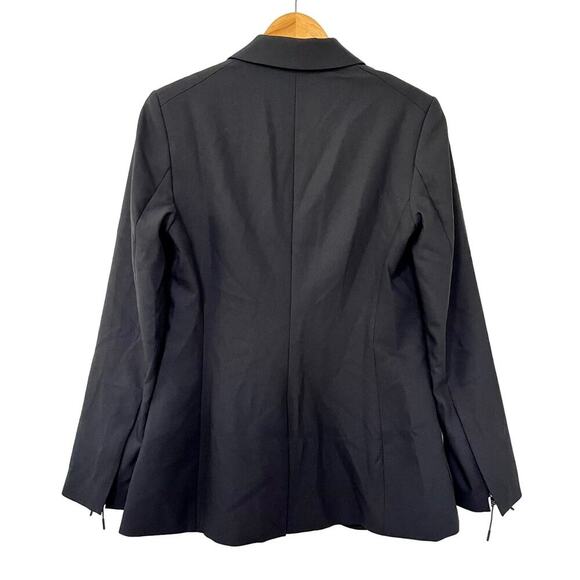 GSTQ Womens Luxe Scuba Suit Blazer Size S Black Classic Corpcore Office NEW - Picture 2 of 13